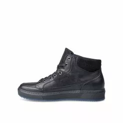 Baskets NOIR DENIM SIDE CUIR -magasin de chaussures baskets noir denim side cuir 9