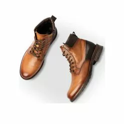 Bottines COGNAC DENIM SIDE CUIR 11 Bottines COGNAC DENIM SIDE CUIR -magasin de chaussures bottines cognac denim side cuir 16