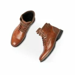 Bottines COGNAC DENIM SIDE CUIR -magasin de chaussures bottines cognac denim side cuir 3