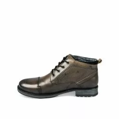 Bottines GRIS DENIM SIDE CUIR -magasin de chaussures bottines gris denim side cuir 3