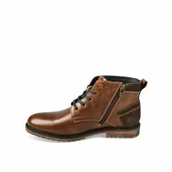 Bottines MARRON DENIM SIDE CUIR -magasin de chaussures bottines marron denim side cuir 107