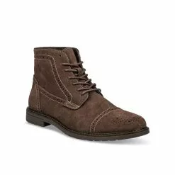 Bottines MARRON DENIM SIDE CUIR