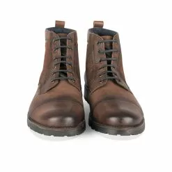 Bottines MARRON DENIM SIDE CUIR -magasin de chaussures bottines marron denim side cuir 116