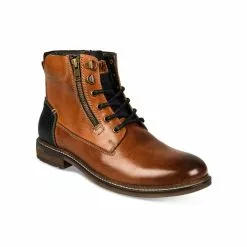 Bottines MARRON DENIM SIDE CUIR