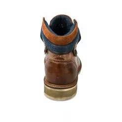 Bottines MARRON DENIM SIDE CUIR -magasin de chaussures bottines marron denim side cuir 12