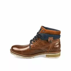 Bottines MARRON DENIM SIDE CUIR -magasin de chaussures bottines marron denim side cuir 13