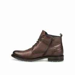 Bottines MARRON DENIM SIDE CUIR -magasin de chaussures bottines marron denim side cuir 132