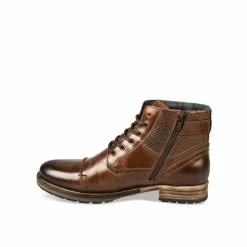 Bottines MARRON DENIM SIDE CUIR -magasin de chaussures bottines marron denim side cuir 28