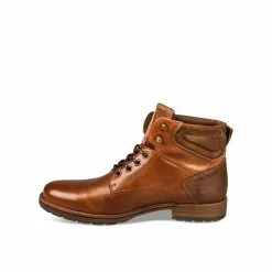 Bottines MARRON DENIM SIDE CUIR -magasin de chaussures bottines marron denim side cuir 33