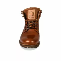 Bottines MARRON DENIM SIDE CUIR -magasin de chaussures bottines marron denim side cuir 34