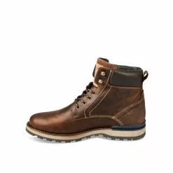 Bottines MARRON DENIM SIDE CUIR -magasin de chaussures bottines marron denim side cuir 38