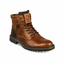 Bottines MARRON DENIM SIDE CUIR