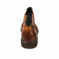 Bottines MARRON DENIM SIDE CUIR -magasin de chaussures bottines marron denim side cuir 63