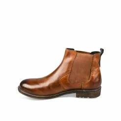 Bottines MARRON DENIM SIDE CUIR -magasin de chaussures bottines marron denim side cuir 64