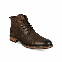 Bottines MARRON DENIM SIDE CUIR