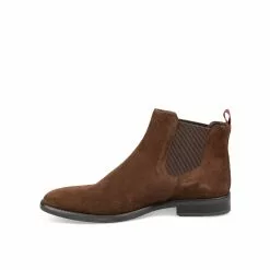 Bottines MARRON DENIM SIDE CUIR -magasin de chaussures bottines marron denim side cuir 74