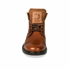 Bottines MARRON DENIM SIDE CUIR -magasin de chaussures bottines marron denim side cuir 91