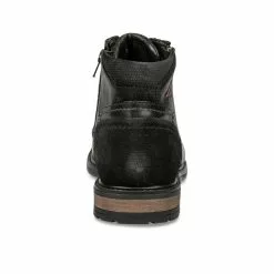 Bottines NOIR DENIM SIDE CUIR -magasin de chaussures bottines noir denim side cuir 12