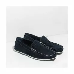 Mocassins BLEU CAPE BOARD CUIR -magasin de chaussures mocassins bleu cape board cuir 35